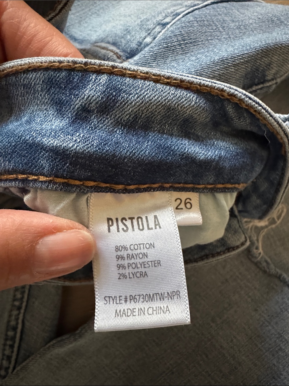 Pistola Raw Hem Skinny Jeans in Light Blue - Picture 3 of 8